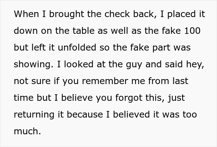 Netizens Cracking Up At Server’s Story Of Revenge Towards A Customer Tipping A Fake $100 Bill Netizens Cracking Up At Server’s Story Of Revenge Towards A Customer Tipping A Fake $100 Bill