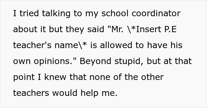 GF Finds A Perfect Way To Embarrass P.E. Teacher For Berating Her BF For His Period GF Finds A Perfect Way To Embarrass P.E. Teacher For Berating Her BF For His Period