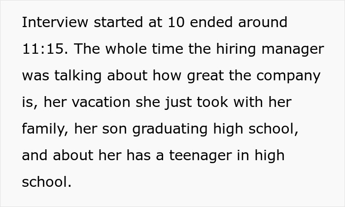 Woman Gets A Job And Can Start Monday Immediately After An Hour-Long Interview With No Questions