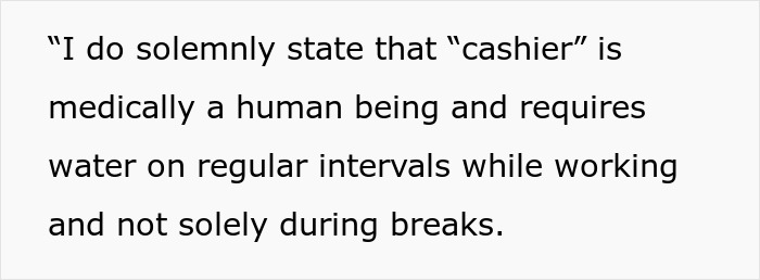 Boss Demands A Doctor&rsquo;s Note To Allow This Cashier To Drink At The Register, Doc Doesn&rsquo;t Hold Back
