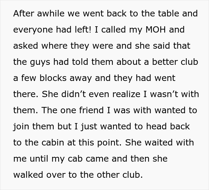 Upset Bride Left Stranded During Bachelorette Party Asks For A Redo After Friends Abandon Her Upset Bride Left Stranded During Bachelorette Party Asks For A Redo After Friends Abandon Her
