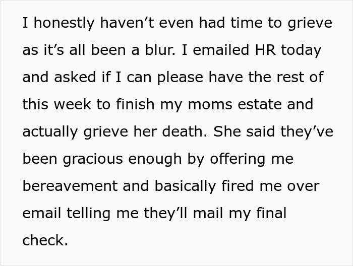 Company Regrets Firing This Guy Over His Mother's Death When The Internet Comes After Them