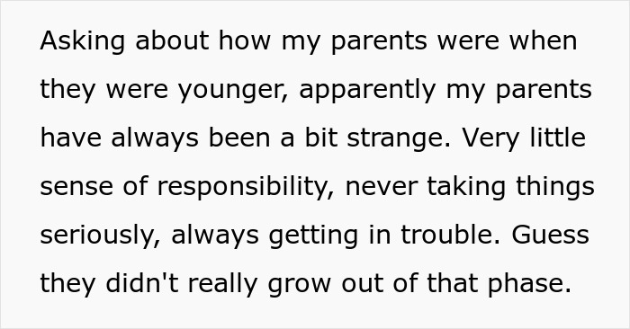 Text about a 17-year-old’s life shaken after parents return from a 7-year world trip, revealing their strange behavior. Text about a 17-year-old’s life shaken after parents return from a 7-year world trip, revealing their strange behavior.