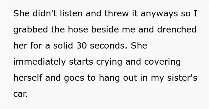 Man Sprays His Bratty Niece With A Hose After She Wouldn’t Stop Throwing Water Balloons At His Kid Man Sprays His Bratty Niece With A Hose After She Wouldn’t Stop Throwing Water Balloons At His Kid