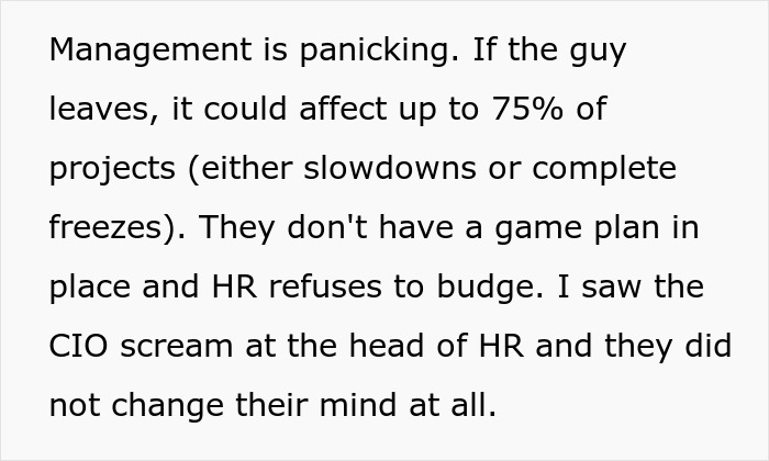 Company In Panic Mode After HR Step In To Stop Critical Worker’s 8% Raise, So He Quits