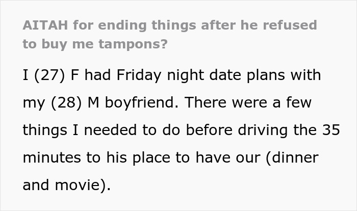Man Refuses To Get Tampons For His Girlfriend, Gets What He Deserves