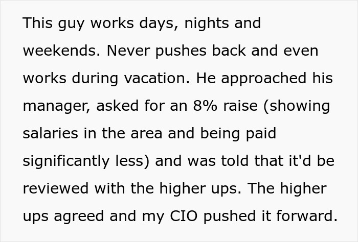 Company In Panic Mode After HR Step In To Stop Critical Worker’s 8% Raise, So He Quits Company In Panic Mode After HR Step In To Stop Critical Worker’s 8% Raise, So He Quits