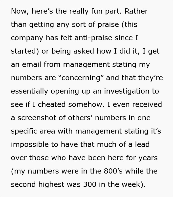 Woman Becomes The Top Performer In A New Company, Drops To Bare Minimum After Being Investigated Woman Becomes The Top Performer In A New Company, Drops To Bare Minimum After Being Investigated