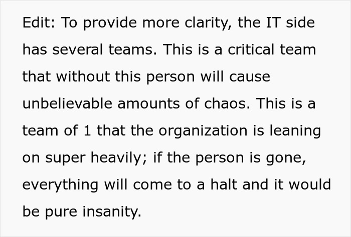 Company In Panic Mode After HR Step In To Stop Critical Worker’s 8% Raise, So He Quits Company In Panic Mode After HR Step In To Stop Critical Worker’s 8% Raise, So He Quits