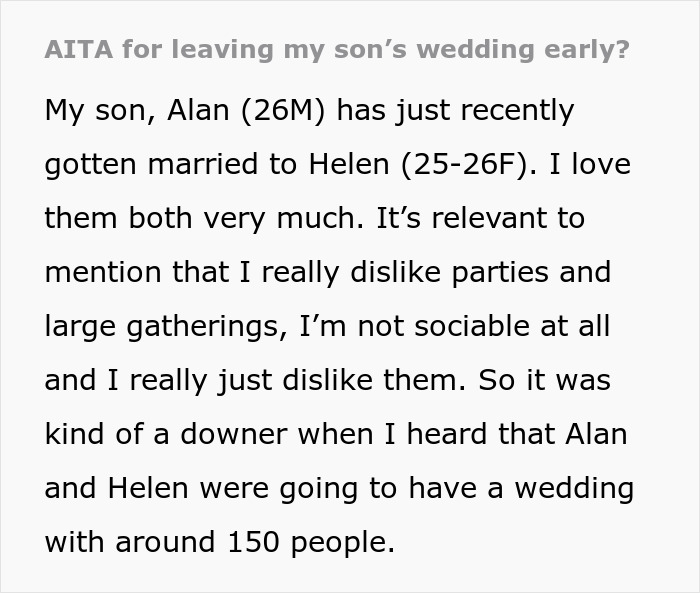 “His Wife Had A Temper He Should Know About”: Parents Berated For Leaving Son’s Wedding Early “His Wife Had A Temper He Should Know About”: Parents Berated For Leaving Son’s Wedding Early