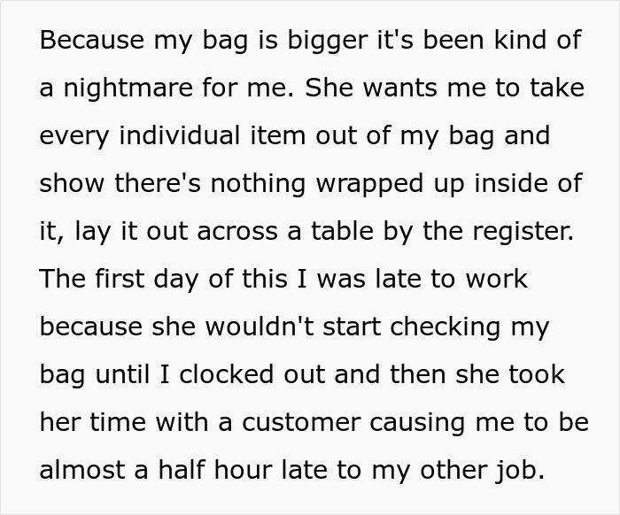 Woman Makes Sure The New Purse Check Rule At Work Makes Her Boss Very Uncomfortable