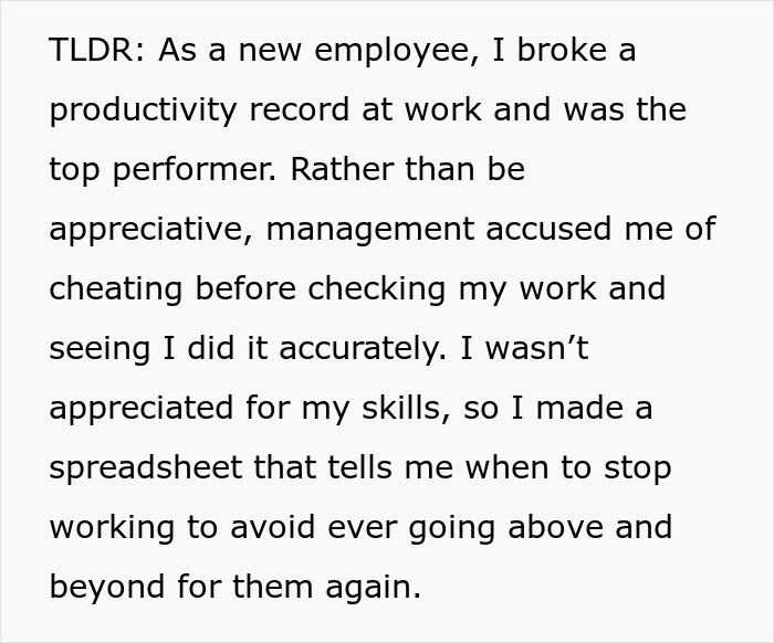 Woman Becomes The Top Performer In A New Company, Drops To Bare Minimum After Being Investigated Woman Becomes The Top Performer In A New Company, Drops To Bare Minimum After Being Investigated