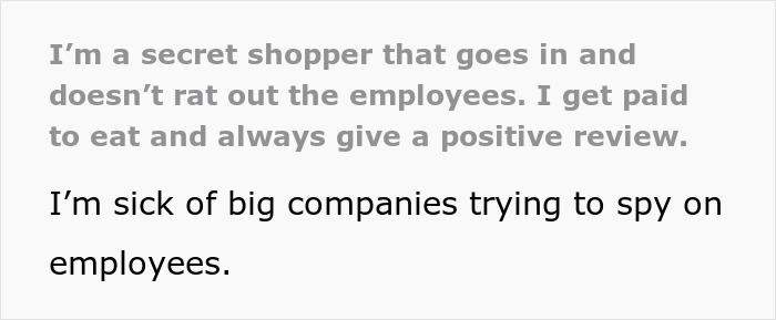 This Tell-Tale Story Of A Secret Shopper Who Doesn’t Want To Frame Employees Goes Viral This Tell-Tale Story Of A Secret Shopper Who Doesn’t Want To Frame Employees Goes Viral
