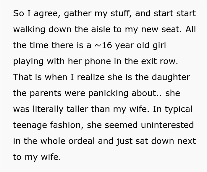 Man Discovers A Full-Grown Teen After Parents Begged For Him To Swap Plane Seats To Be Together Man Discovers A Full-Grown Teen After Parents Begged For Him To Swap Plane Seats To Be Together