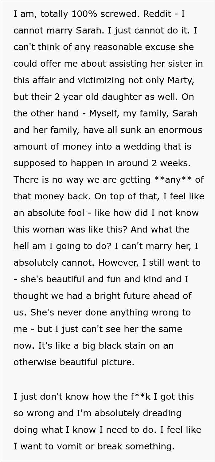 “I Find It Repulsive”: Guy Cancels Wedding After Uncovering Fiancée And Her Sister’s Secret “I Find It Repulsive”: Guy Cancels Wedding After Uncovering Fiancée And Her Sister’s Secret