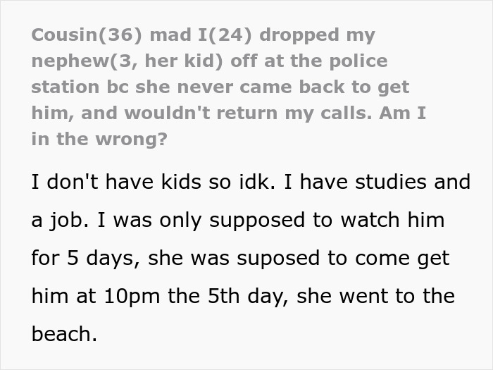 Mom Livid That Cousin Took Her Toddler To The Police After She Hadn’t Been Answering Their Calls