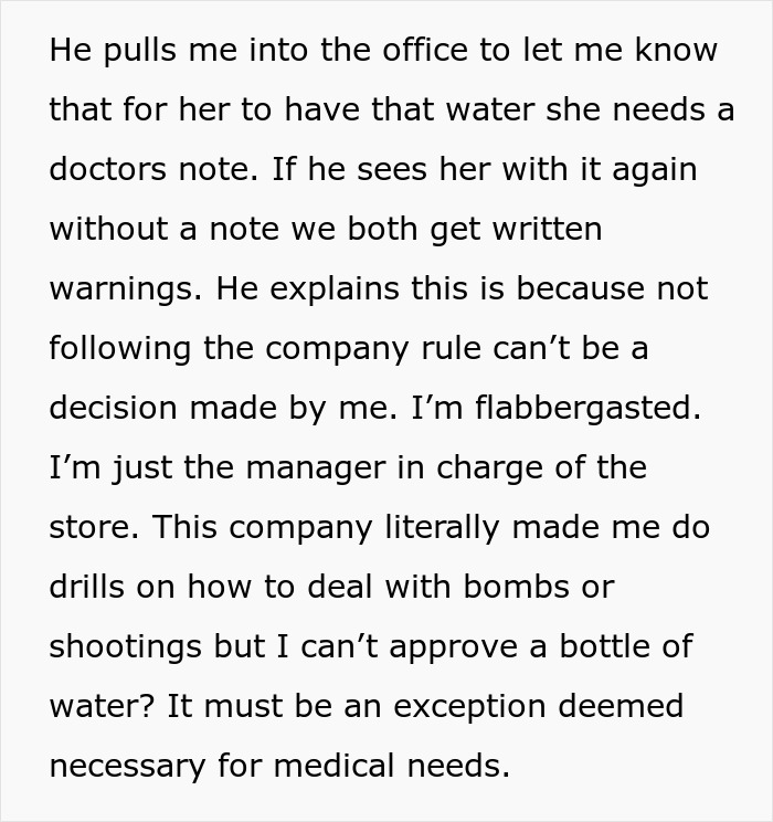 Boss Demands A Doctor&rsquo;s Note To Allow This Cashier To Drink At The Register, Doc Doesn&rsquo;t Hold Back