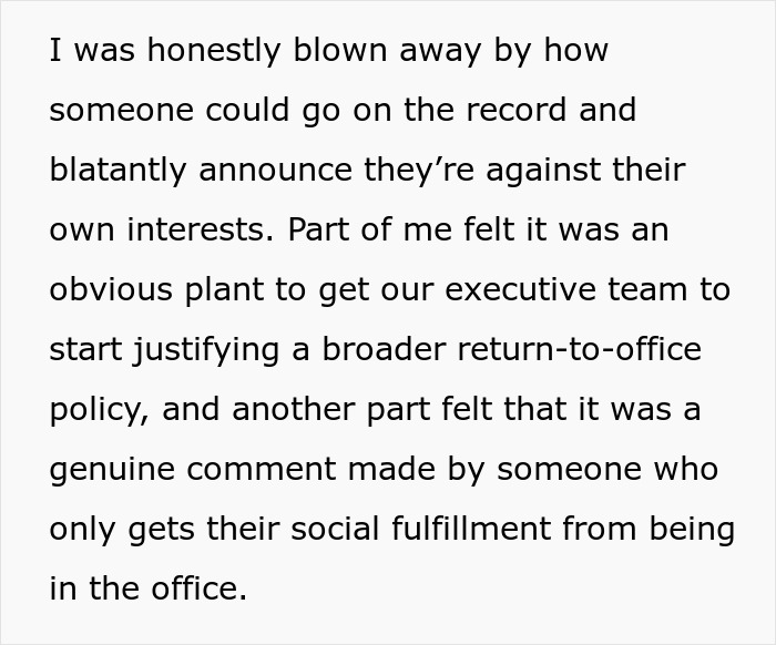 “The Office Is Too Quiet”: Person In Disbelief Their Coworker Would Want To Return To The Office “The Office Is Too Quiet”: Person In Disbelief Their Coworker Would Want To Return To The Office