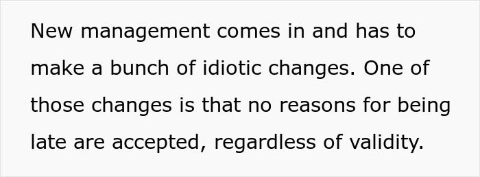 Dream Employee Turns Sour After New Manager Puts In Strict Lateness Rules, Makes Them Regret It Dream Employee Turns Sour After New Manager Puts In Strict Lateness Rules, Makes Them Regret It
