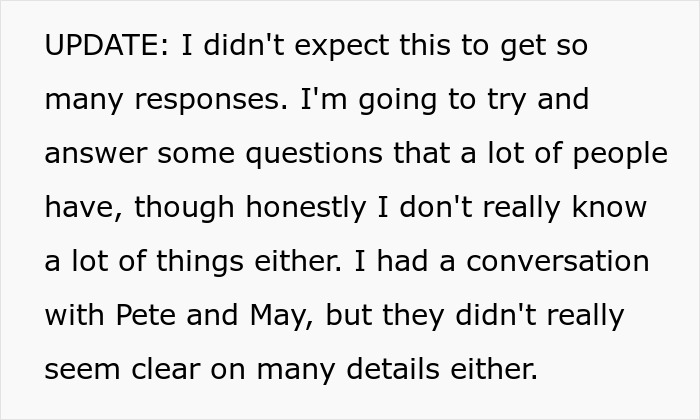 Text post discussing unexpected responses and unclear details after parents return from a 7-year-long world trip impacting 17YO’s life. Text post discussing unexpected responses and unclear details after parents return from a 7-year-long world trip impacting 17YO’s life.