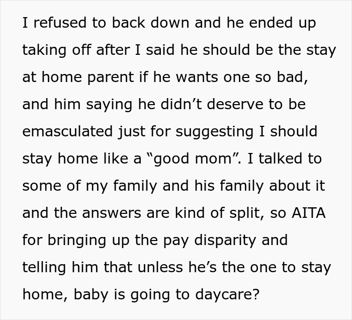 Pregnant Woman Gives Spouse A Wake-Up Call Over His Idea Of Her Being A Stay-At-Home Mom Pregnant Woman Gives Spouse A Wake-Up Call Over His Idea Of Her Being A Stay-At-Home Mom
