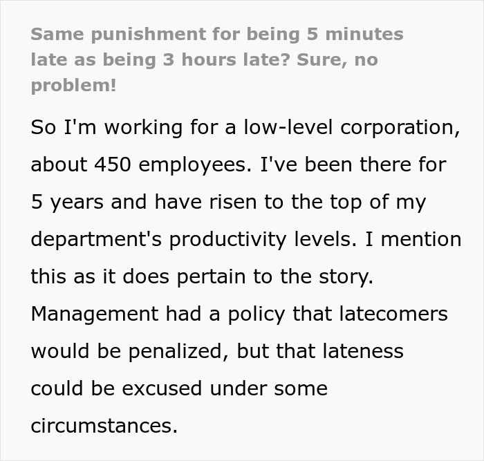 Dream Employee Turns Sour After New Manager Puts In Strict Lateness Rules, Makes Them Regret It Dream Employee Turns Sour After New Manager Puts In Strict Lateness Rules, Makes Them Regret It