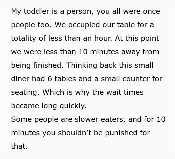 Woman Arrives At Diner, Says “I’ll Sit Here” Gesturing To Table Occupied By Family Of 3 Woman Arrives At Diner, Says “I’ll Sit Here” Gesturing To Table Occupied By Family Of 3