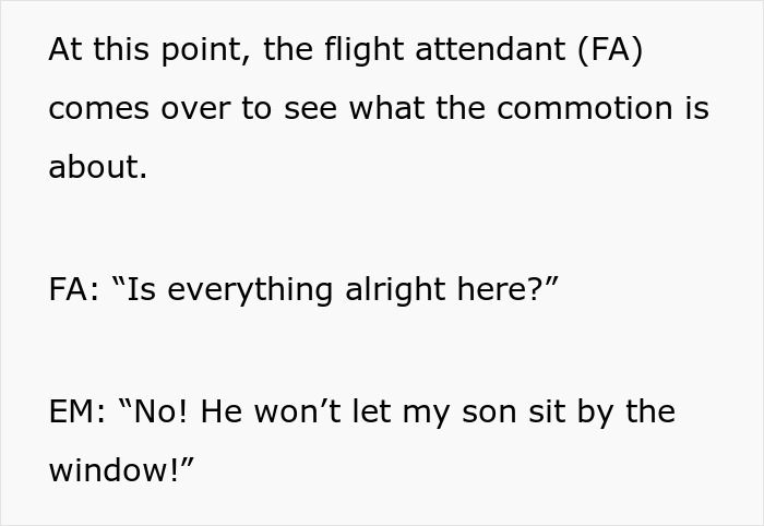 Entitled Mom Is Put In Her Place After Demanding A Window Seat For Her Son Entitled Mom Is Put In Her Place After Demanding A Window Seat For Her Son