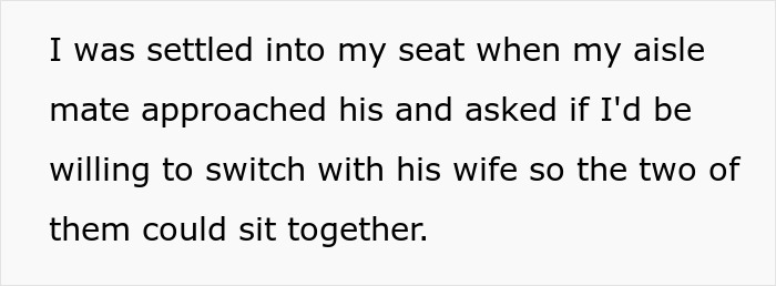 Plane Passenger Is Shut Down By Woman Who Wouldn’t Switch Seats With Him On An 11-Hour Flight Plane Passenger Is Shut Down By Woman Who Wouldn’t Switch Seats With Him On An 11-Hour Flight