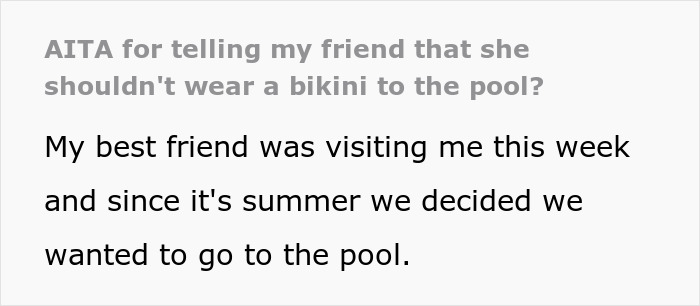 Woman Packs Her Bags And Leaves After Friend Tells Her What She Really Thinks About Her In A Bikini