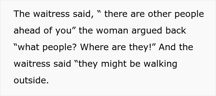 Woman Arrives At Diner, Says “I’ll Sit Here” Gesturing To Table Occupied By Family Of 3 Woman Arrives At Diner, Says “I’ll Sit Here” Gesturing To Table Occupied By Family Of 3