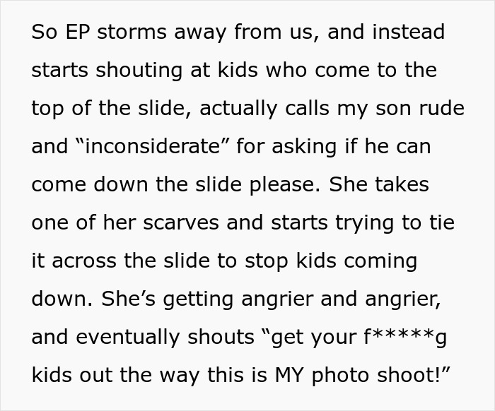 “Entitled Parent Wants To Clear A Kids’ Park To Do A Photoshoot” “Entitled Parent Wants To Clear A Kids’ Park To Do A Photoshoot”