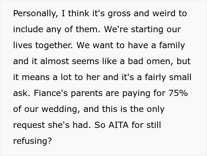 Bride Refuses To Reserve Seats For MIL’s Miscarried And Stillborn Children At Her Wedding