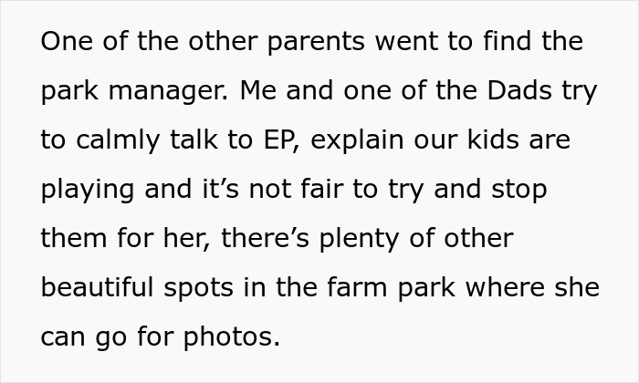 “Entitled Parent Wants To Clear A Kids’ Park To Do A Photoshoot” “Entitled Parent Wants To Clear A Kids’ Park To Do A Photoshoot”