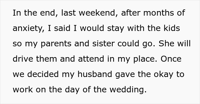 Woman Decides To Skip On Sister’s Child-Free Wedding And Be The Babysitter, Enraging The Bride Woman Decides To Skip On Sister’s Child-Free Wedding And Be The Babysitter, Enraging The Bride