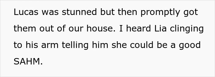 Text excerpt showing a family conflict where a woman is pressured to give her baby to her sister. Text excerpt showing a family conflict where a woman is pressured to give her baby to her sister.