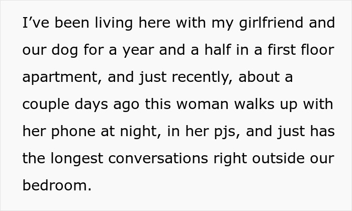 Guy Is Annoyed With Neighbor’s Late Evening Chats On The Phone By His Window, Chooses Pettiness