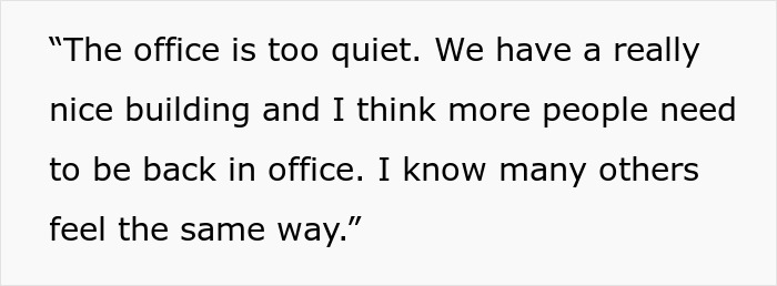 “The Office Is Too Quiet”: Person In Disbelief Their Coworker Would Want To Return To The Office “The Office Is Too Quiet”: Person In Disbelief Their Coworker Would Want To Return To The Office
