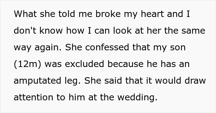 Man Guilted For Leaving Sister’s Wedding Over Son’s Exclusion, Asks The Internet For Help