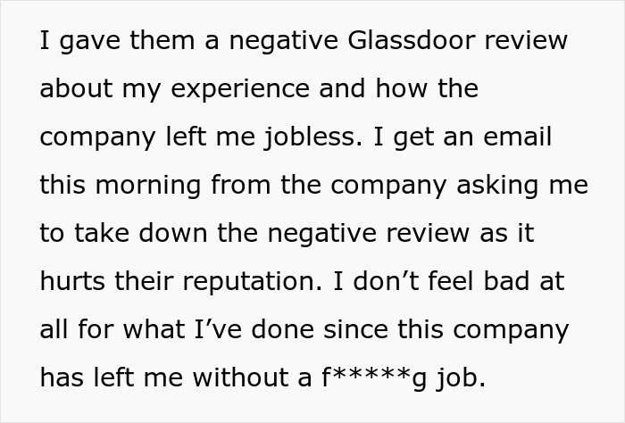 Woman Makes An Honest Glassdoor Review After Company Screws Her Over, They Demand She Delete It