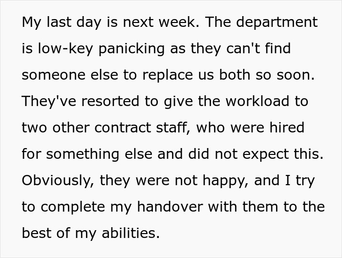 Person Gets Denied Promotion And Quits, Their Coworker Does The Same After Getting Their Workload Person Gets Denied Promotion And Quits, Their Coworker Does The Same After Getting Their Workload