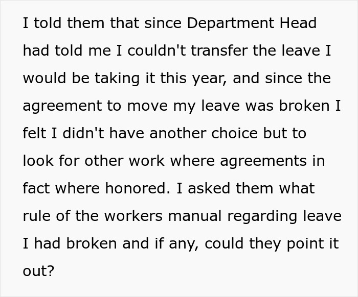Boss Fails To Do His Part Of Vacation Deal With Employee, Ends Up Getting A Taste Of His Own Medicine Boss Fails To Do His Part Of Vacation Deal With Employee, Ends Up Getting A Taste Of His Own Medicine