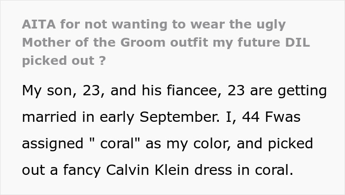 Bride Considers Her MIL's Dress For Upcoming Wedding 'Overly Sexy', Folks Online Don't Find It So
