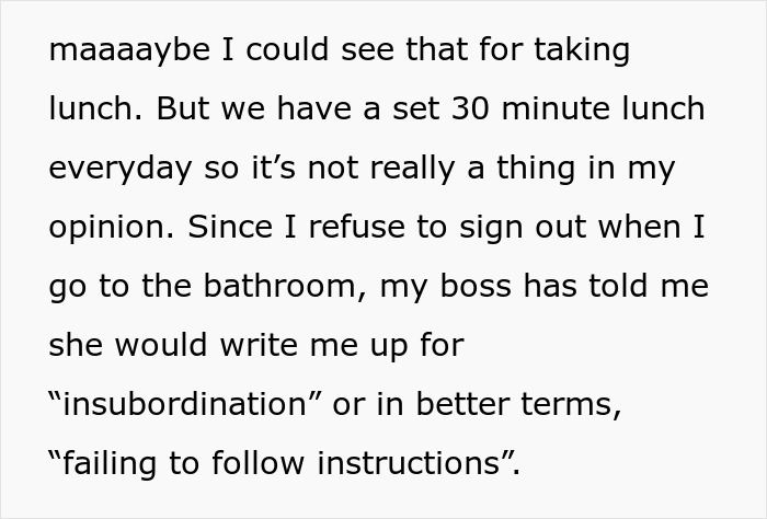 New Boss Risks Losing A High-Performing Employee With His Ridiculous Bathroom Rule New Boss Risks Losing A High-Performing Employee With His Ridiculous Bathroom Rule