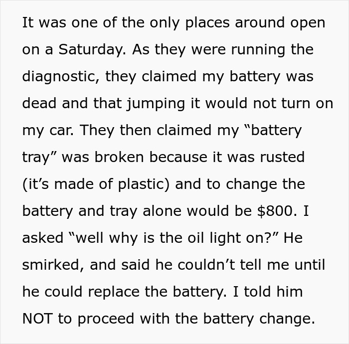 Mechanic Tries To Scam Young Woman, Realizes He’s Messed With The Wrong Person