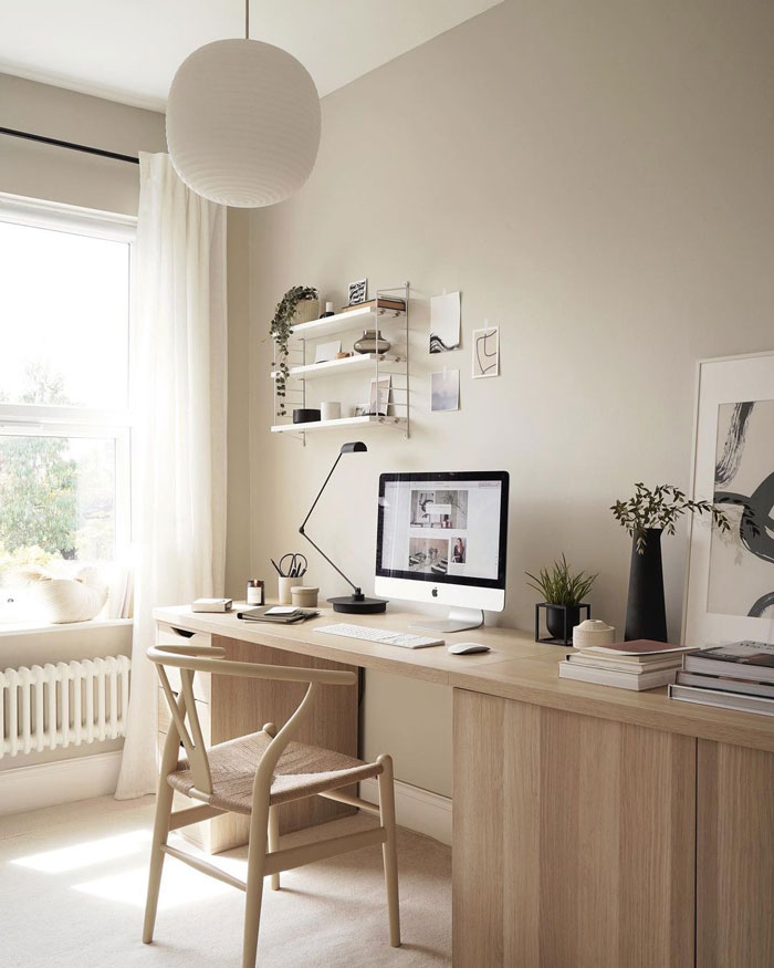 Soft color palette home office 