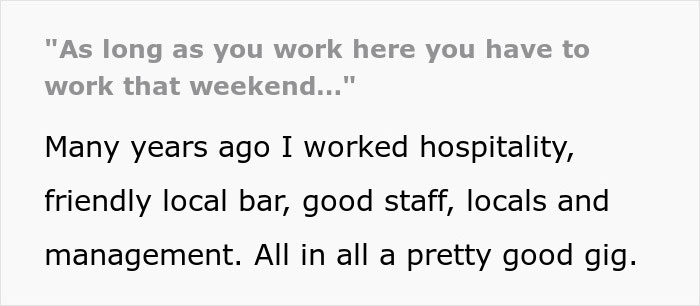 Person Quits On The Spot After Boss Changes Their Mind About Their Weekend Off