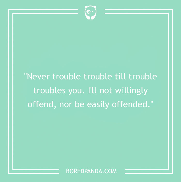 Bruce Lee quote about trouble