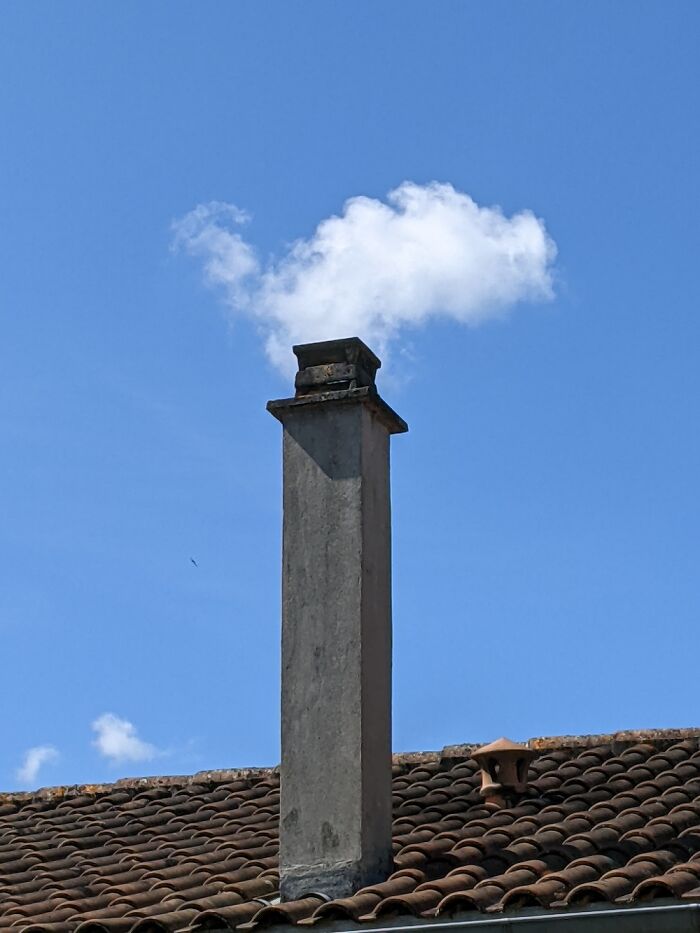 Not An Animal But This Cloud Is Faking Going Out My Neighbour Chimney