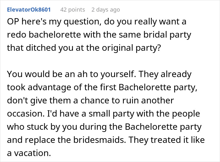 Upset Bride Left Stranded During Bachelorette Party Asks For A Redo After Friends Abandon Her Upset Bride Left Stranded During Bachelorette Party Asks For A Redo After Friends Abandon Her